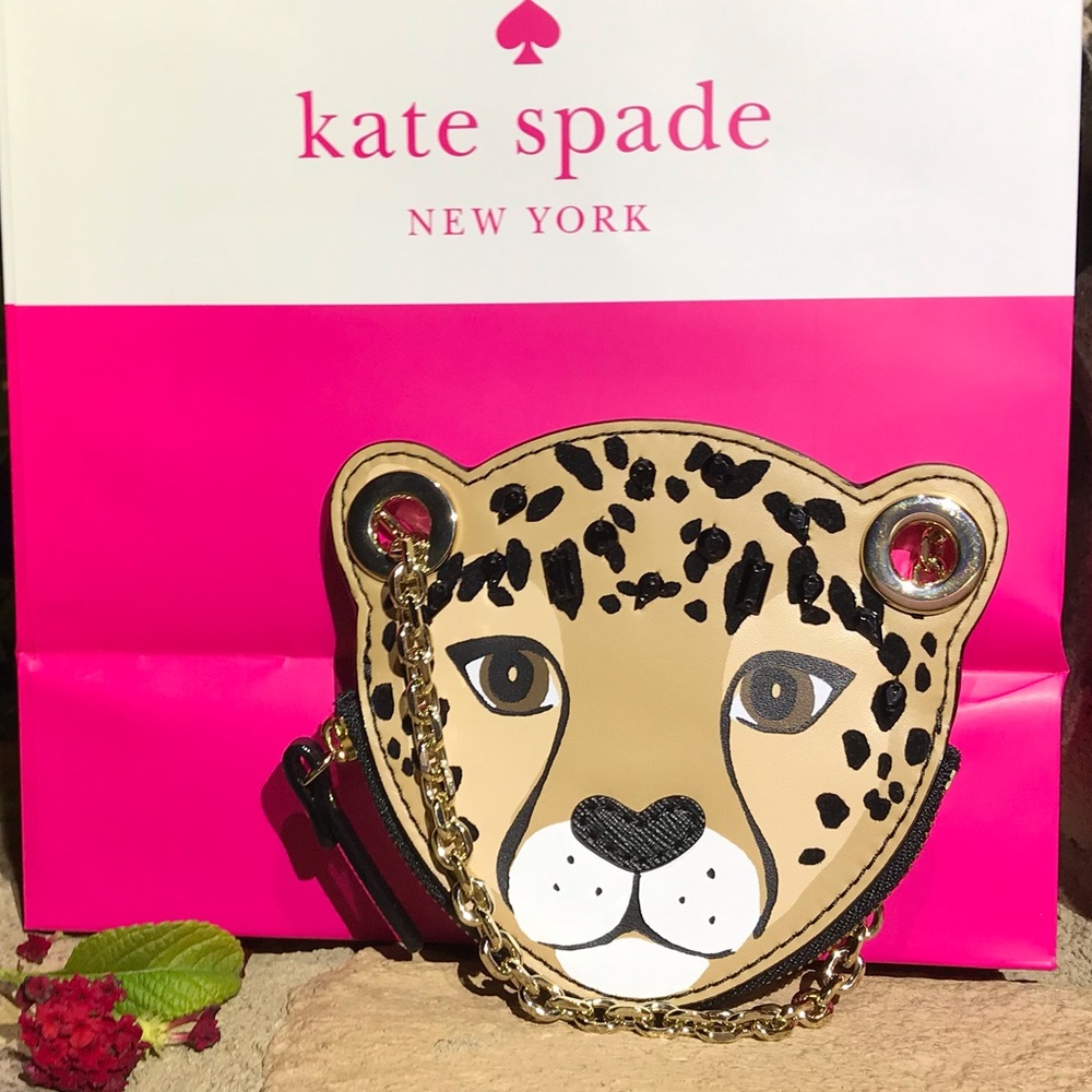 Kate Spade  Leather Leopard Coin purse